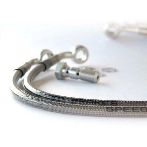 Kit durite de frein Tecnium Aviation SPEEDBRAKES inox/raccord argentHONDA 900 CB 900 F HORNET (SC48) - 2002 - 2007Ref : TE03888A / 3004756