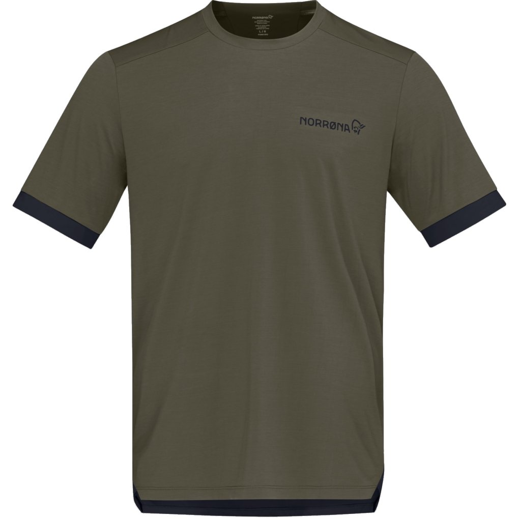 Norrona fjørå equaliser T-Shirt Men - Olive Night/Caviar Black