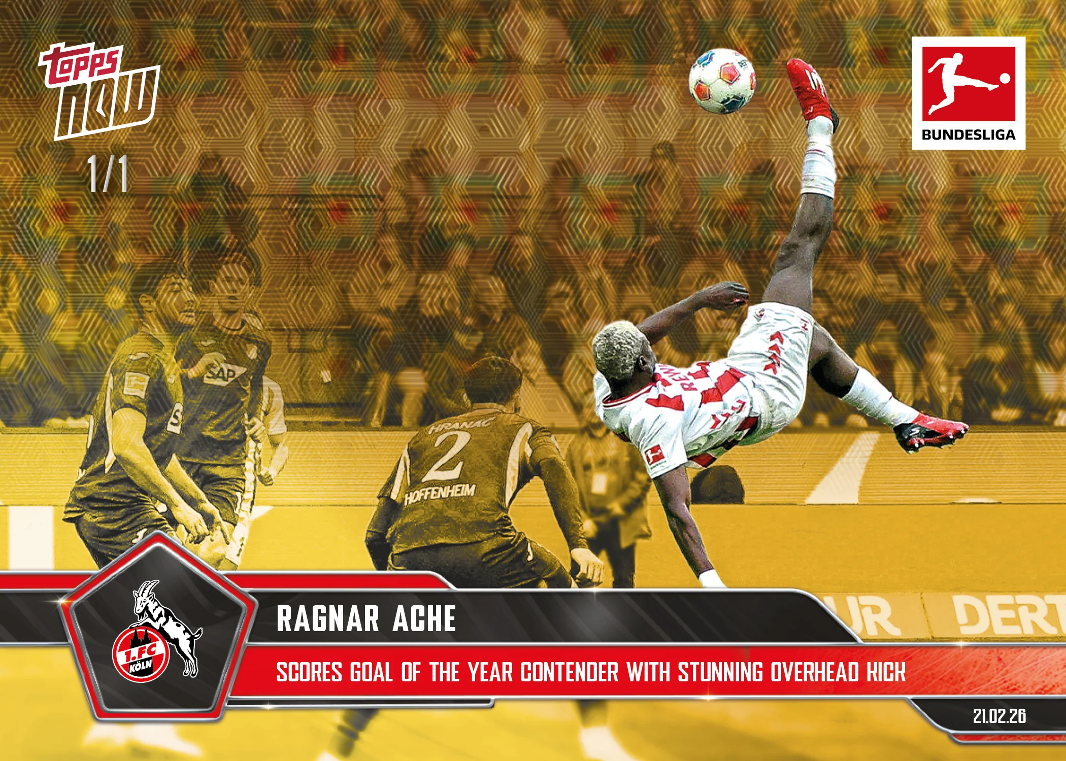 Ragnar Ache - 2025-26 Bundesliga Topps NOW® - Card 129 - PR: 704