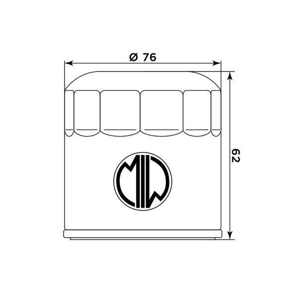 Meiwa 268163 oil filter original typeRef: 268163