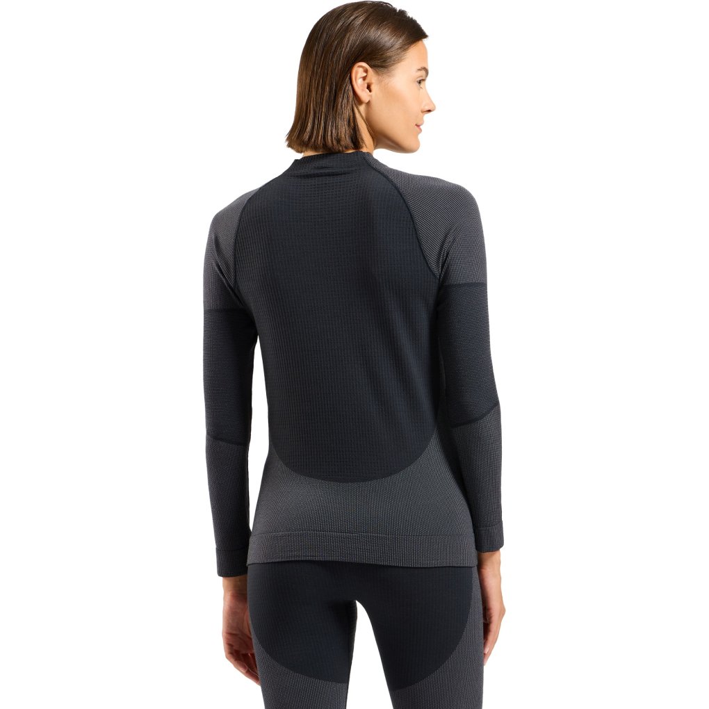 Odlo Seamless Performance Wool Crewneck Base Layer Top Women - black