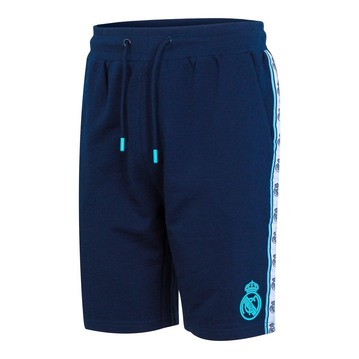 Madrid Sky Mens Tape Side Sweat Shorts Navy