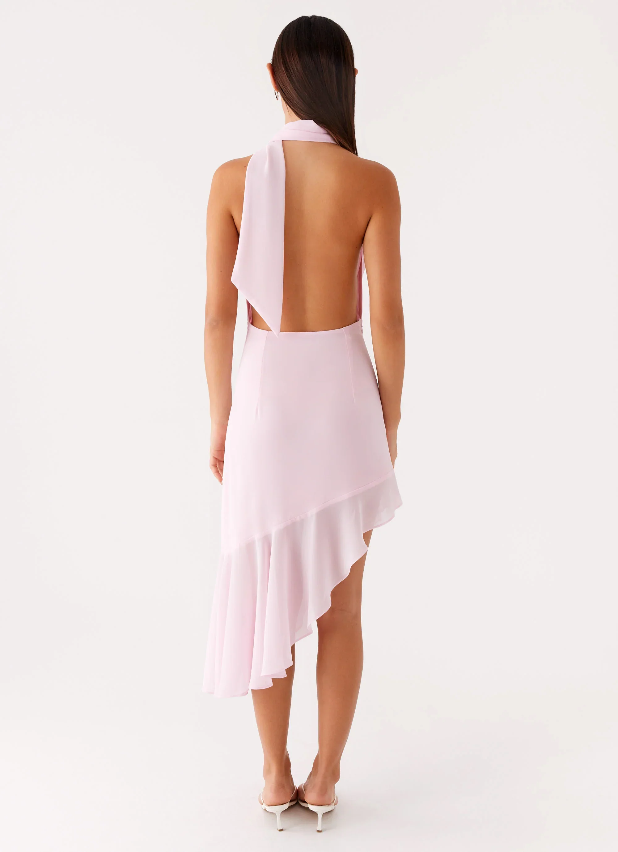 Layna Scarf Midi Dress - Pink
