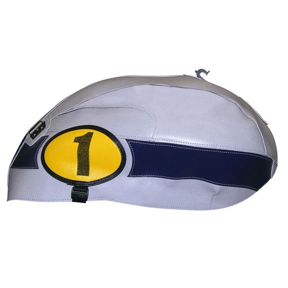 Bagster tank pad grey/dark blue stripe/round surfYAMAHA 1300 XJR 1300 (RP19) - 2009Ref: 1447N