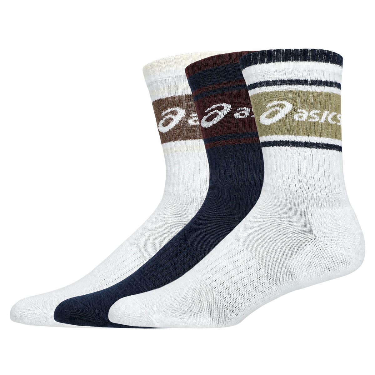 PACK 3 SOCKS ASICS LOGO CREW SOCK WHITE/NAVY BLUE