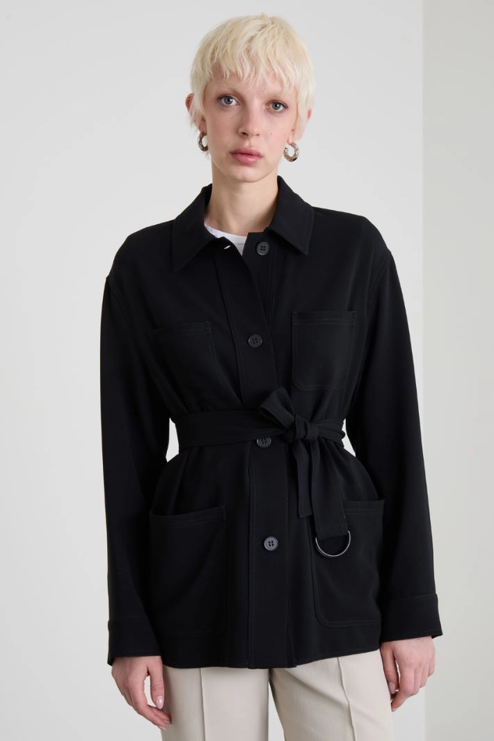 Cady shirt jacket - BLACK