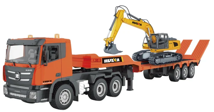 Huina 1/24 9ch RC Platform Trailer & Excavator combo 1319 HUI1319