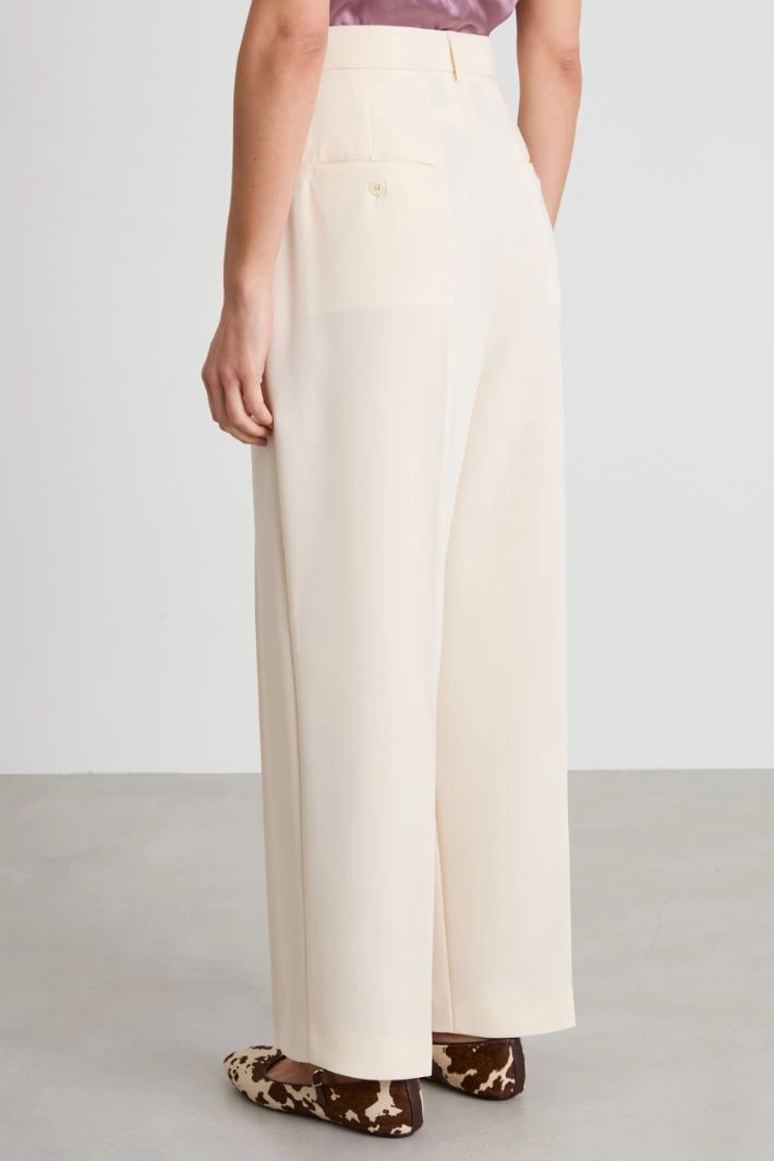 Baggy cady trousers - IVORY