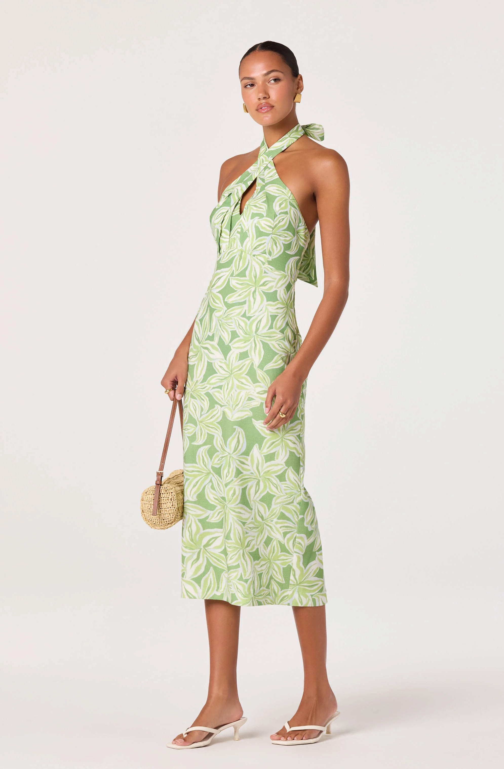 Anita Halter Keyhole Midi Dress