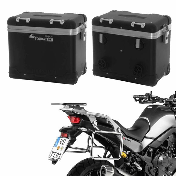 Touratech ZEGA Pro 45/45 suitcase - Gray support included - AluminumRef: Trt01049A / 01-401-5720-0