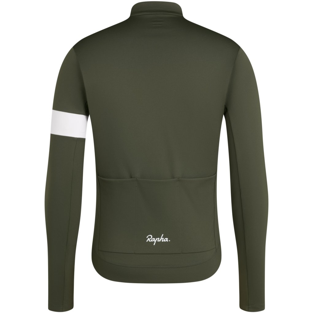 Rapha Core Thermal Long Sleeve Jersey Men - deep depths/white alyssum