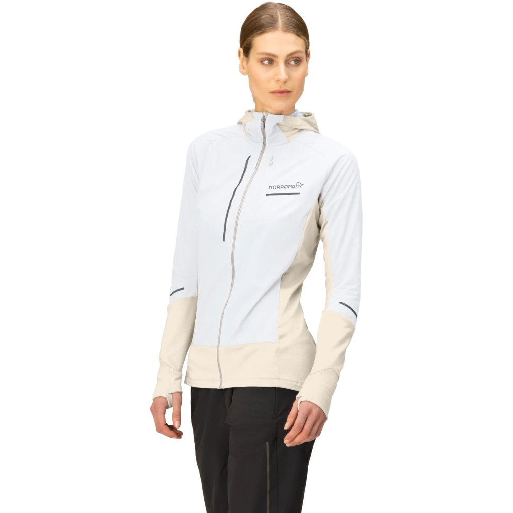 Norrona senja Alpha90 Zip Hood Jacket Women - Snow White