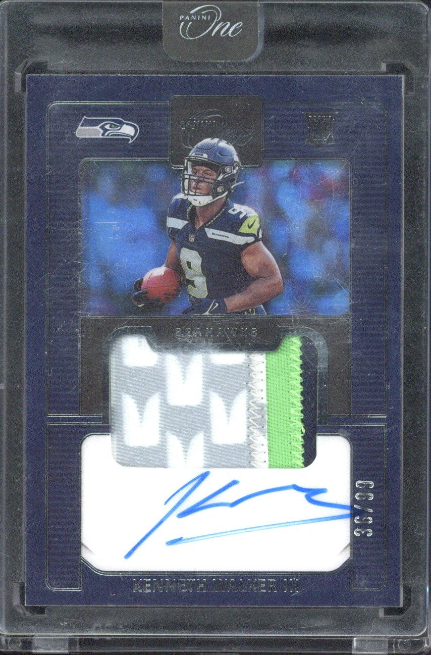 2022 Panini One Kenneth Walker III RC Autograph Patch /99 #131