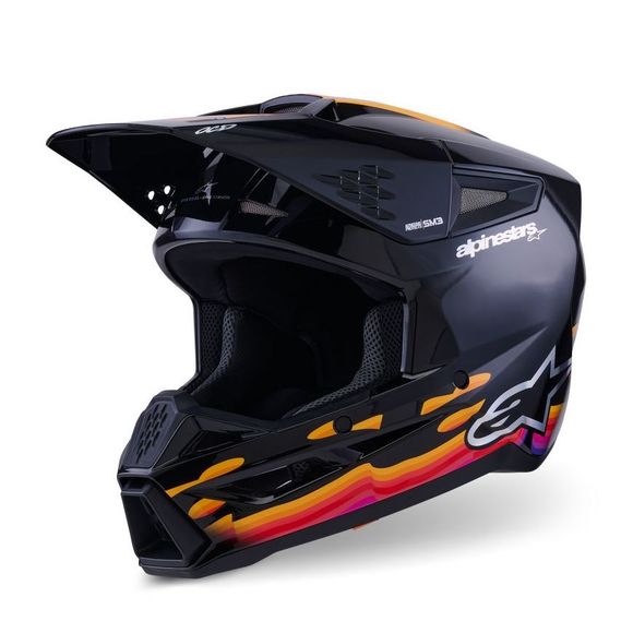 Casque cross Alpinestars S-M3 FORCE 2026 - Noir / BlancRef : AP3968