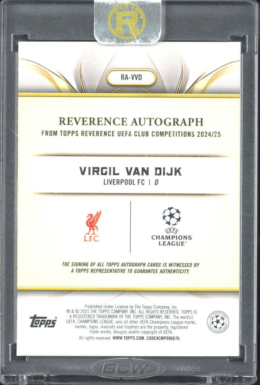 2024-25 Topps Reverence Virgil van Dijk Autograph /99
