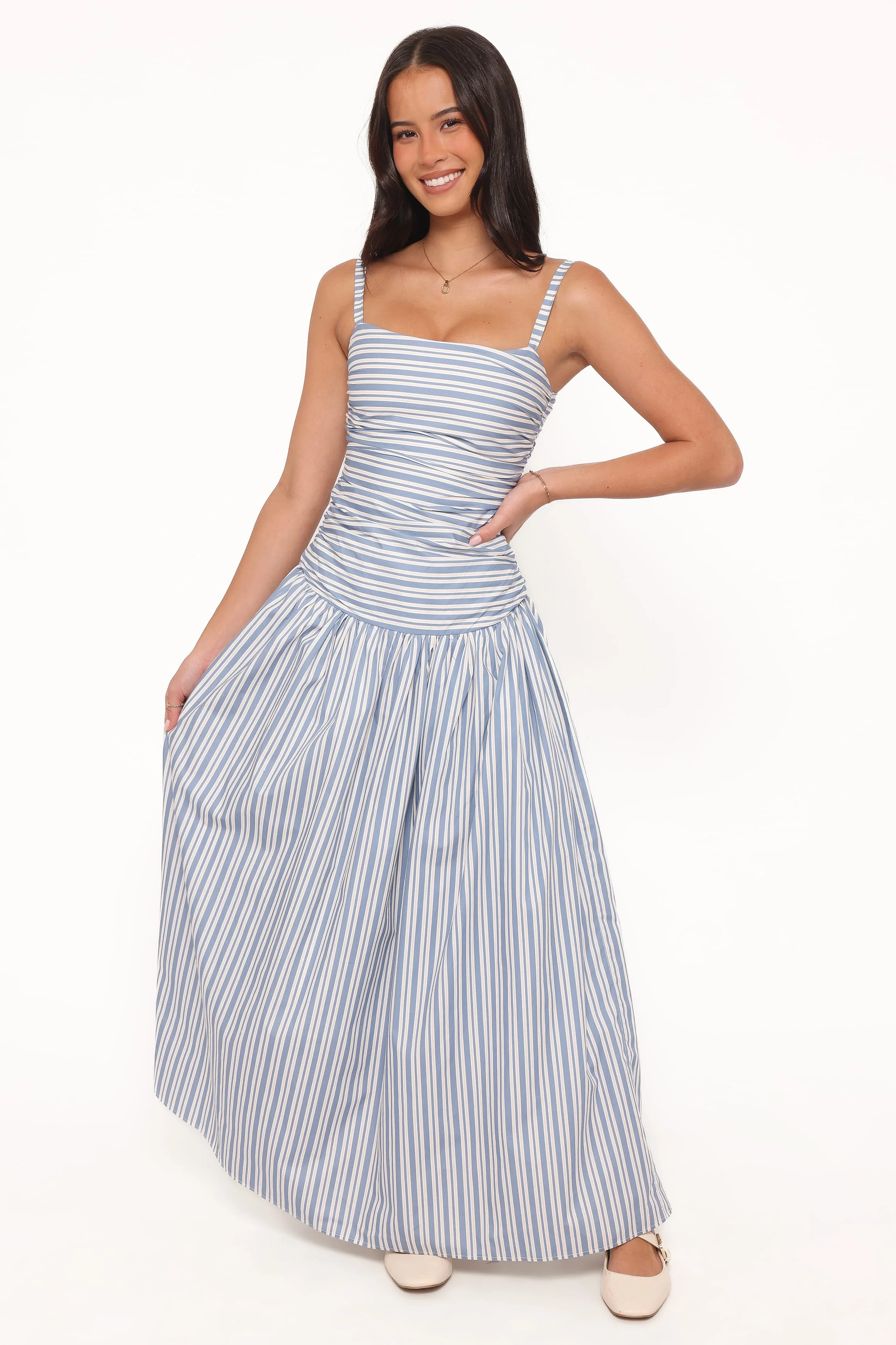 Carlisle Maxi Dress - Blue Stripe
