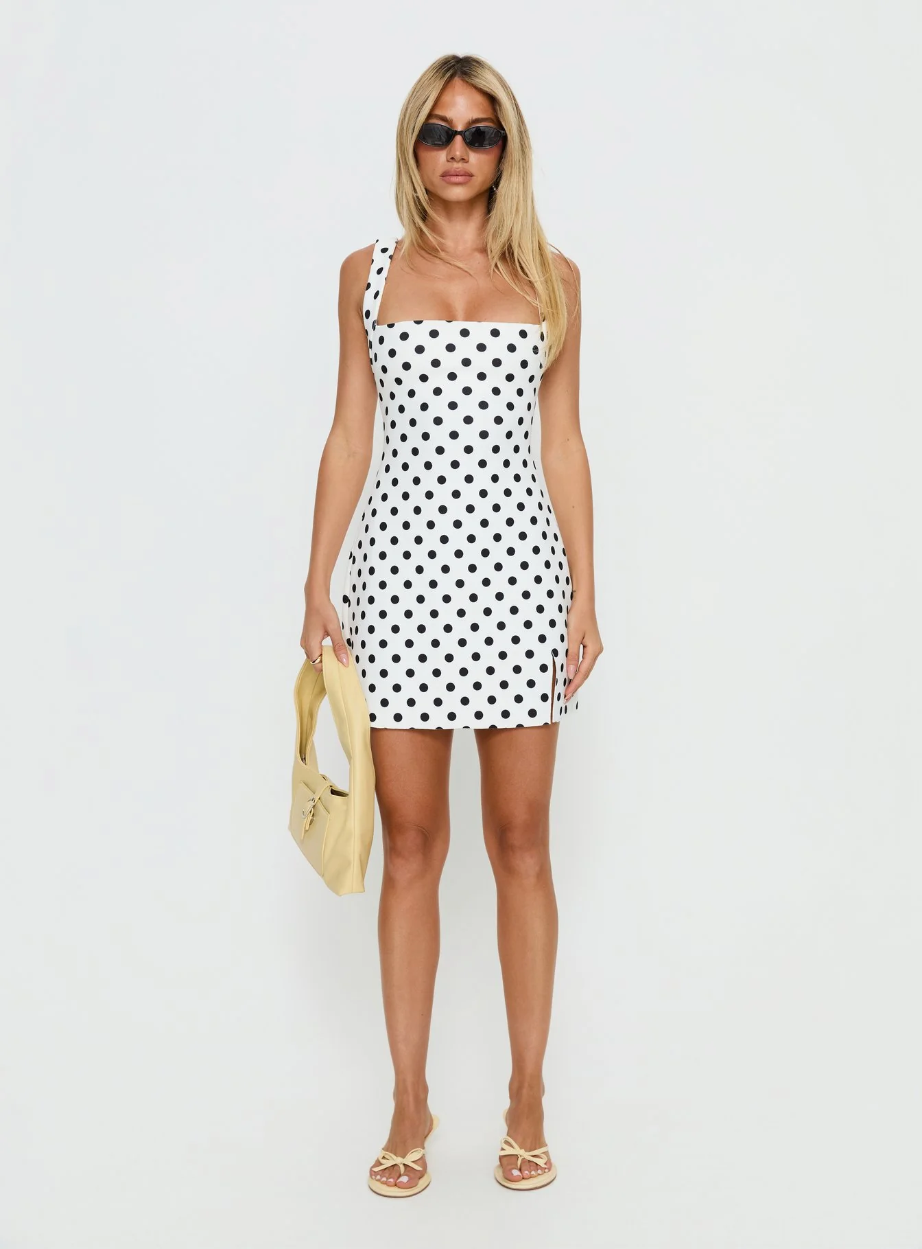 Bombshell Mini Dress Black Polka Dot
