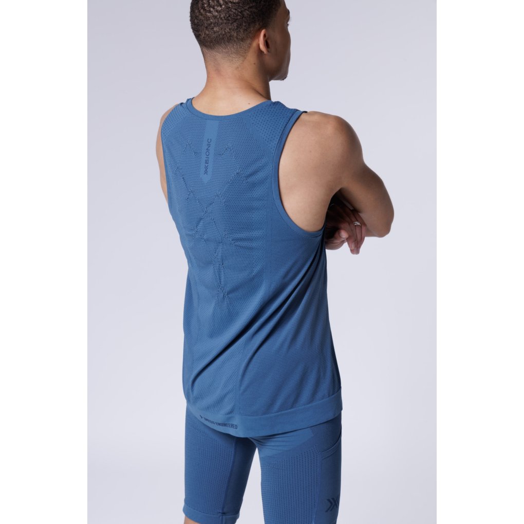 X-Bionic Xceed Run Tank Top Men - slate blue/marine