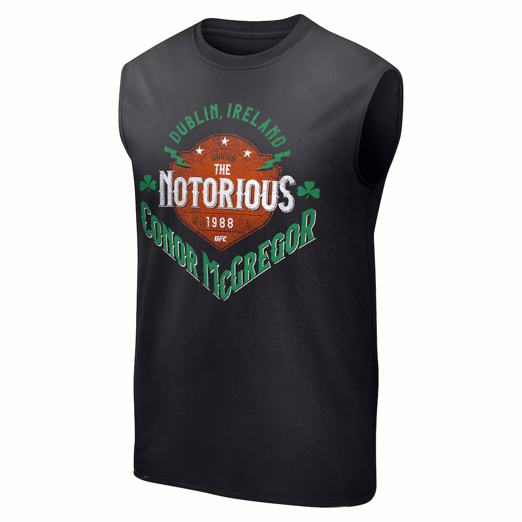 UFC Conor McGregor The Notorious Label Tank - Black - Mens