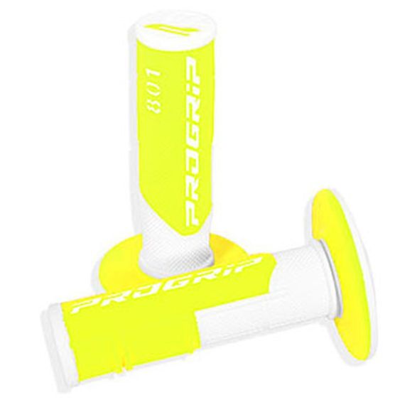 Progrip MX 801 fluo Universal handlebar grips - Yellow / GrayRef: ELS00263A / 1077897