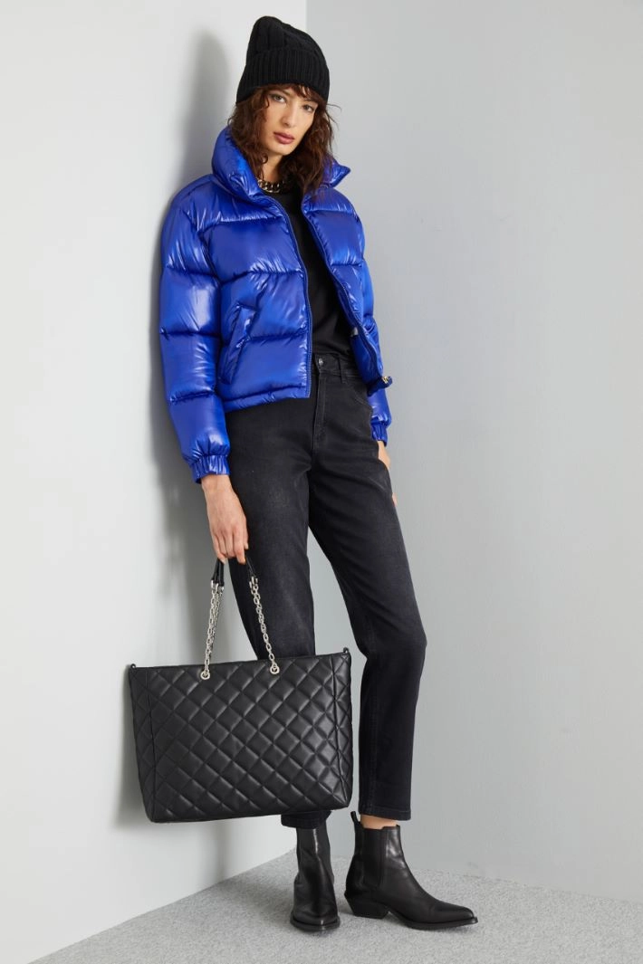 Cable-knit beanie hat - BLACK