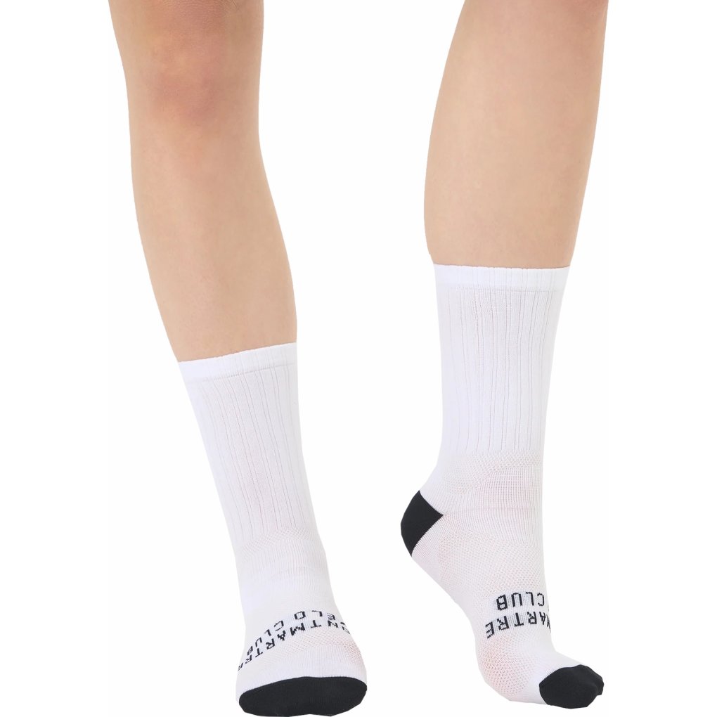 Café du Cycliste x Montmartre Vélo Club Paris Solid Socks - black on white