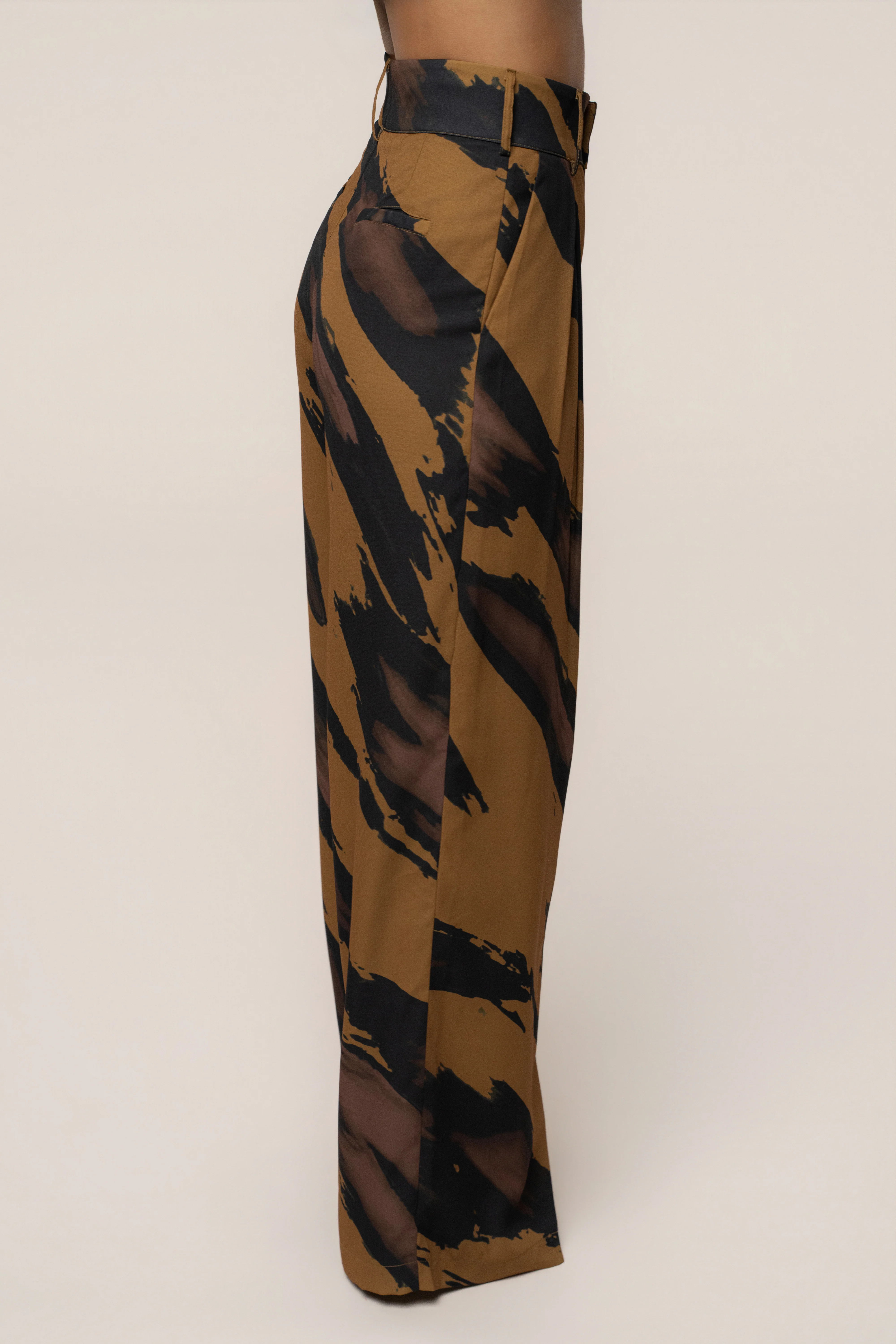 Gold Dusk Soft Pleated Trouser