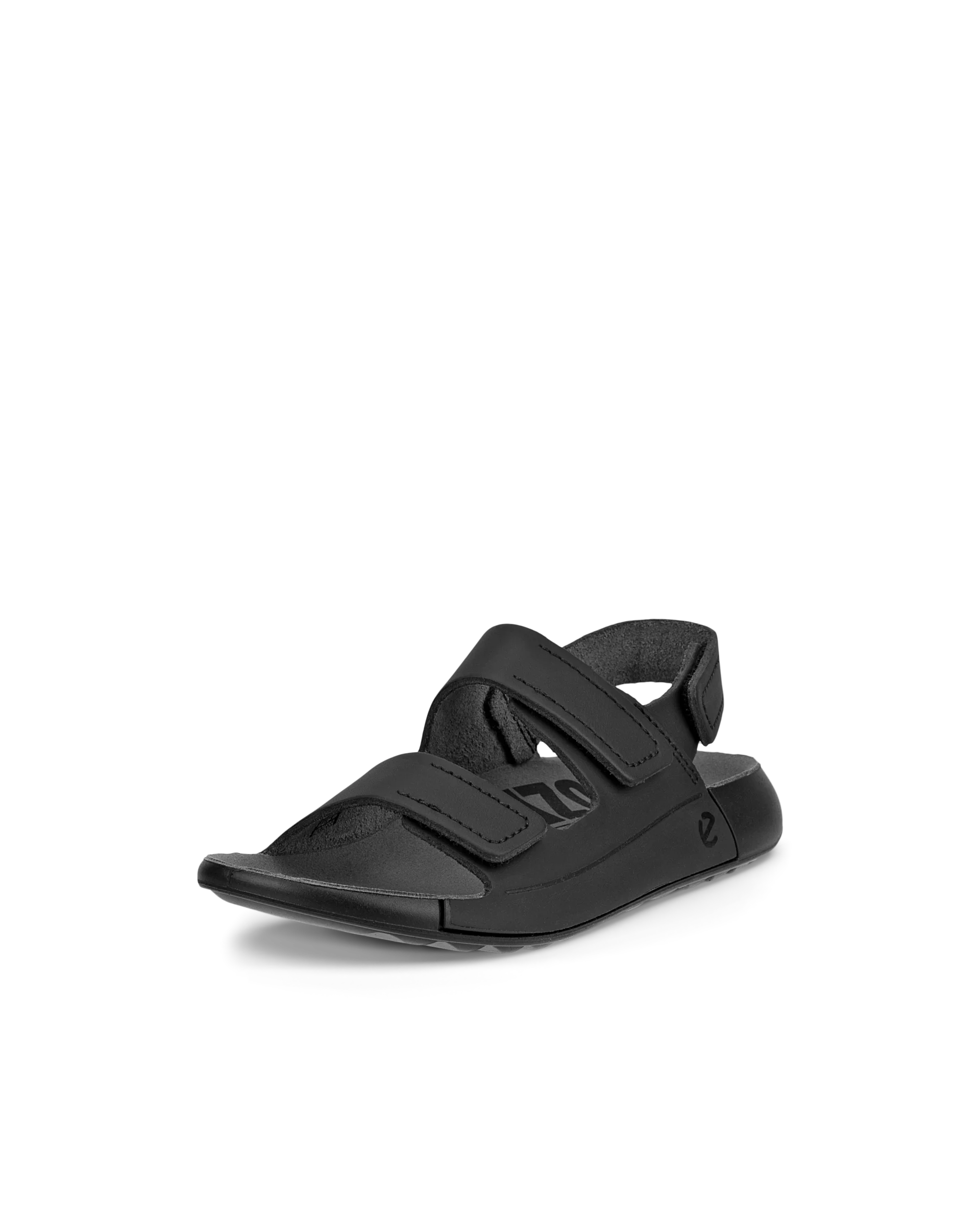 ECCO COZMO K Kinder Ledersandale mit zwei Riemen Schwarz