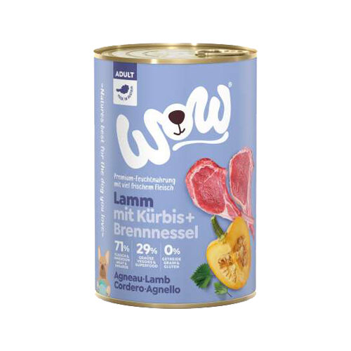 WOW! Adult Dog Food - Canned - Lamb - 6 x 400 g