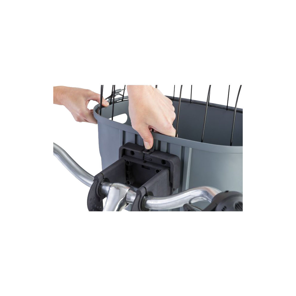 Trixie Handlebar Bike Basket - 42 x 39 x 30 cm - Grey
