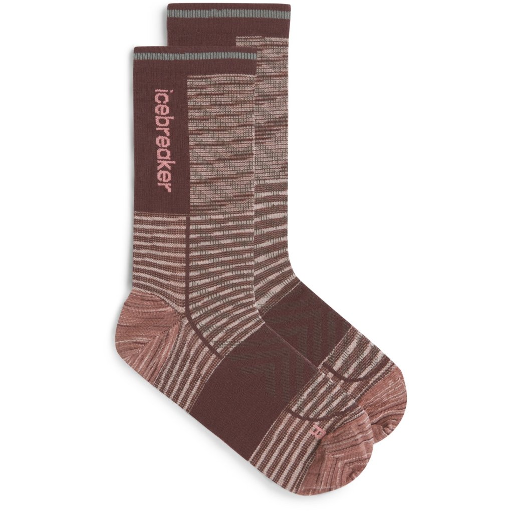 Icebreaker Merino Run+ Ultralight Crew Fusion Dye Socks Women - Summit FD/Java/Acid Pink