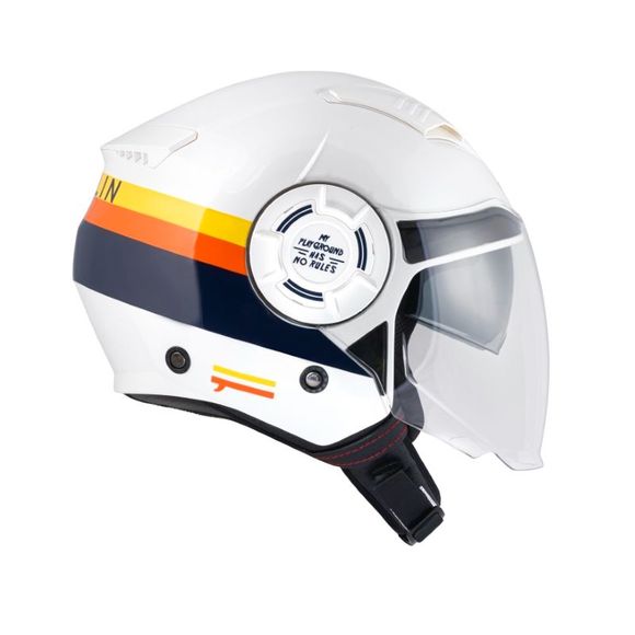 Pull-in GRAPHIC GARY RAINBOW Jet Helmet - WhiteRef: PUL0443