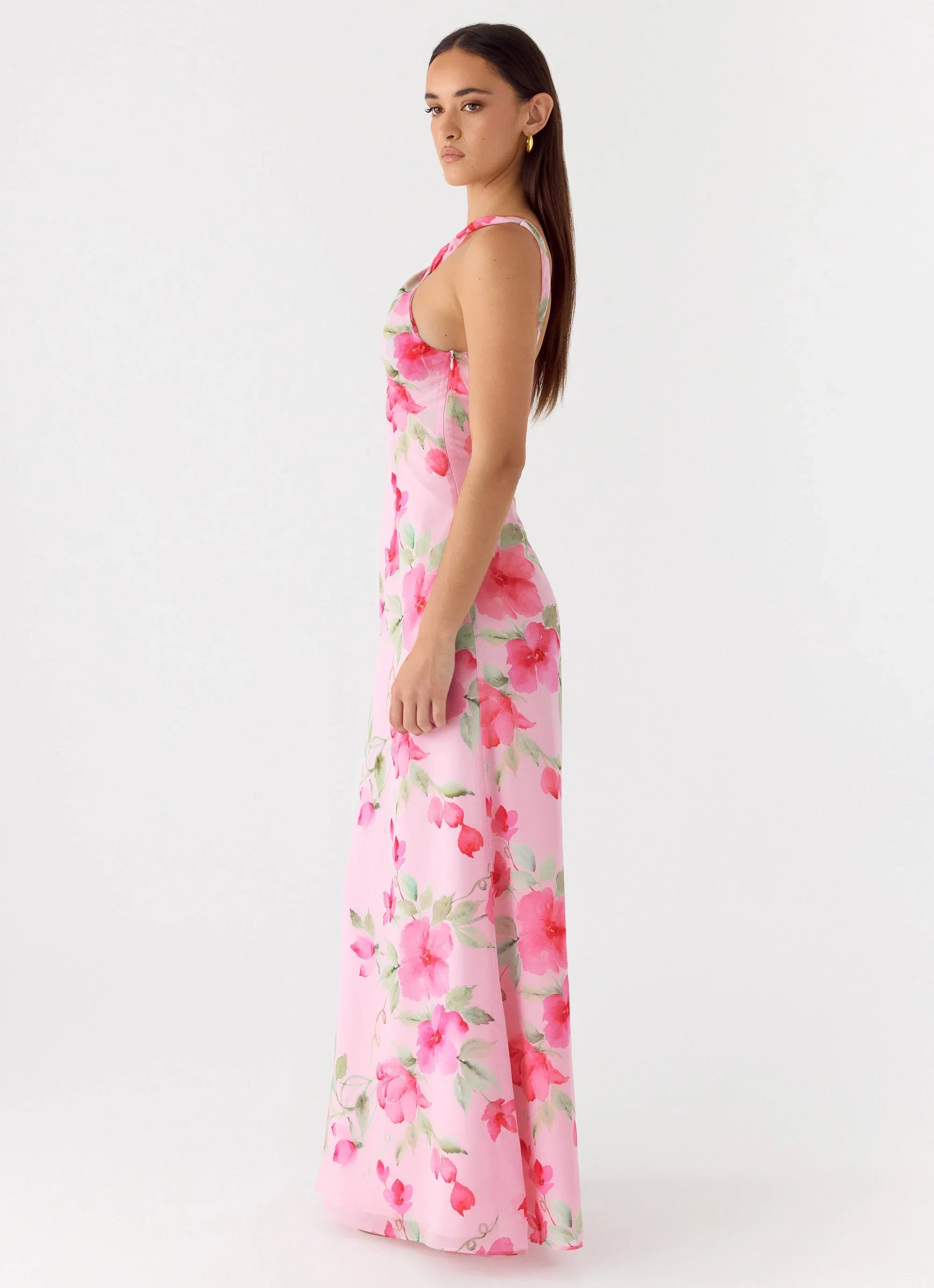 Serafim Chiffon Maxi Dress - Petal Soleil