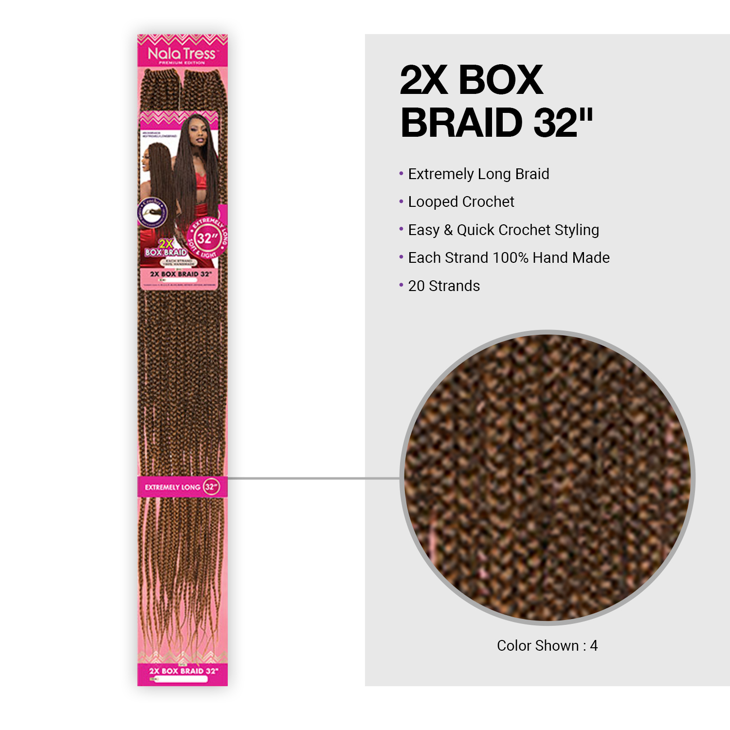 Janet Collection Crochet Braids Nala Tress 2X Box Braid 32