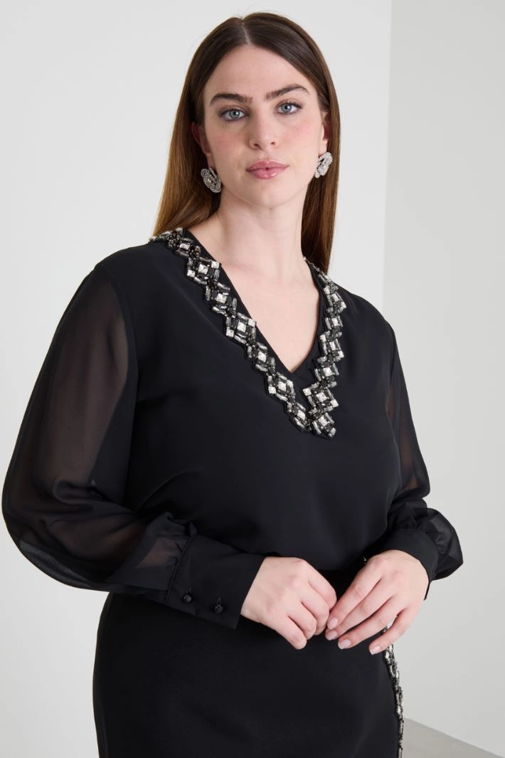 Georgette blouse - BLACK