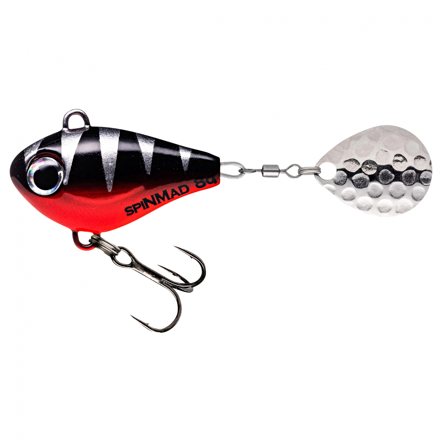SpinMad Lead Head Spinners Jigmaster (Black Perch, 8 g)