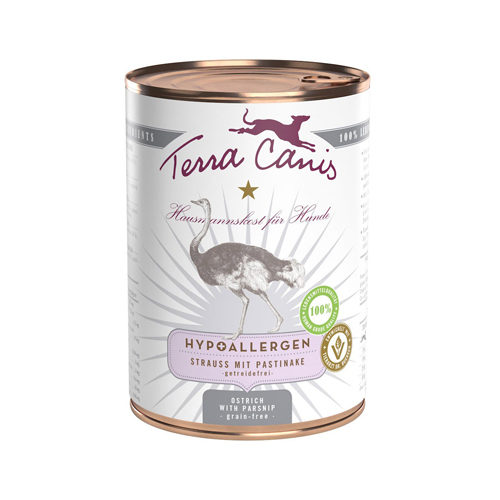 Terra Canis Hypoallergenic Ostrich with Parnsip  - 6 x 400g