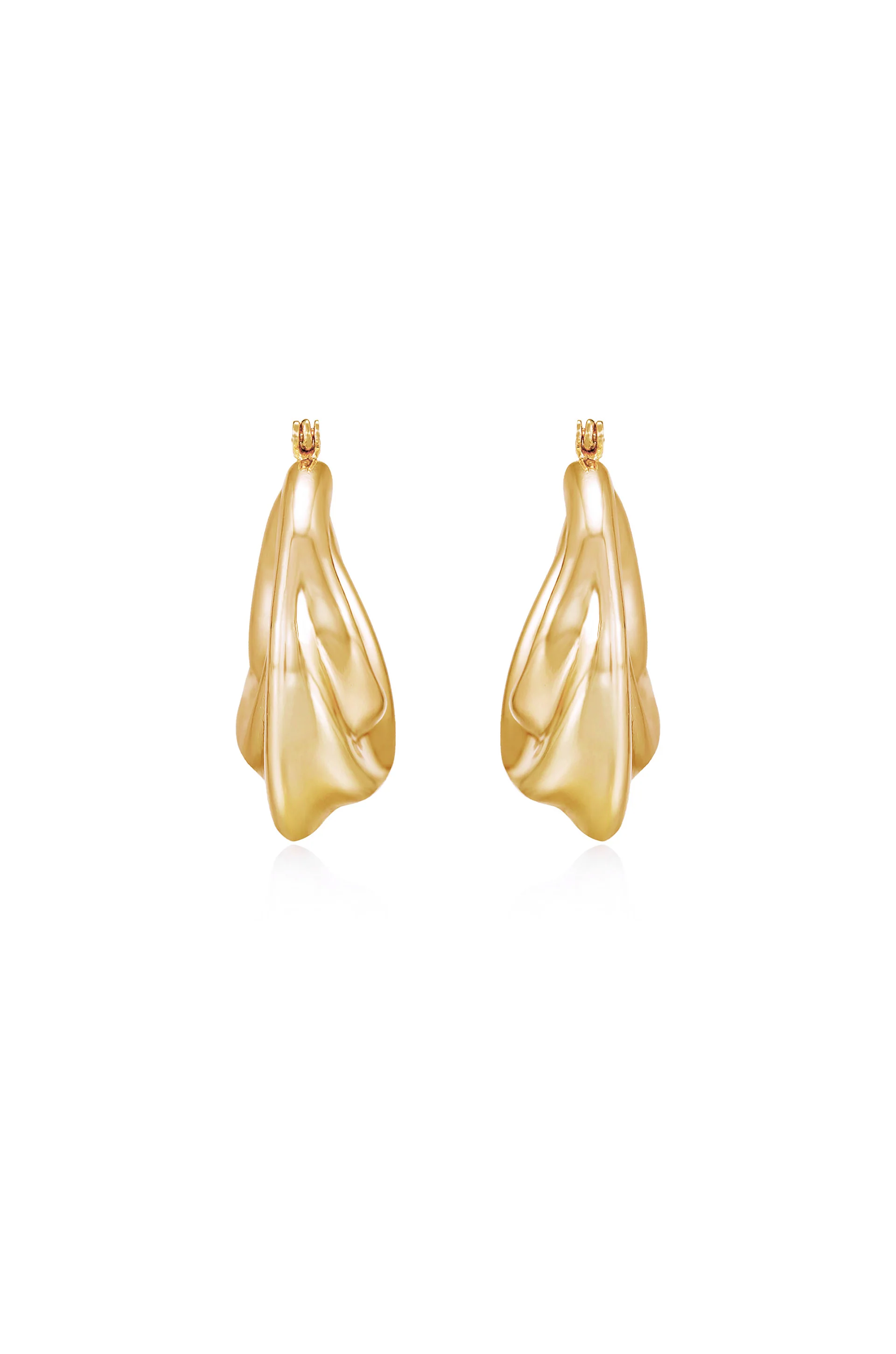 Crescent Swirl Hoop Earrings