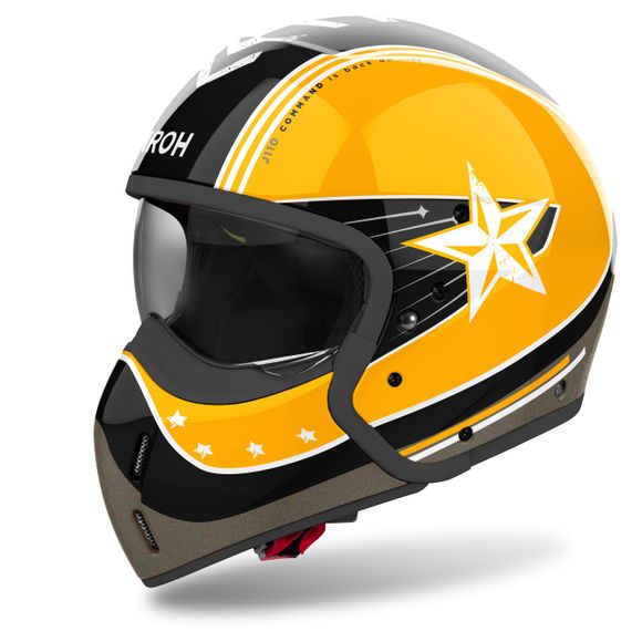 Casque modulable Airoh J110 - COMMAND - JauneRef : AR1406-C6359