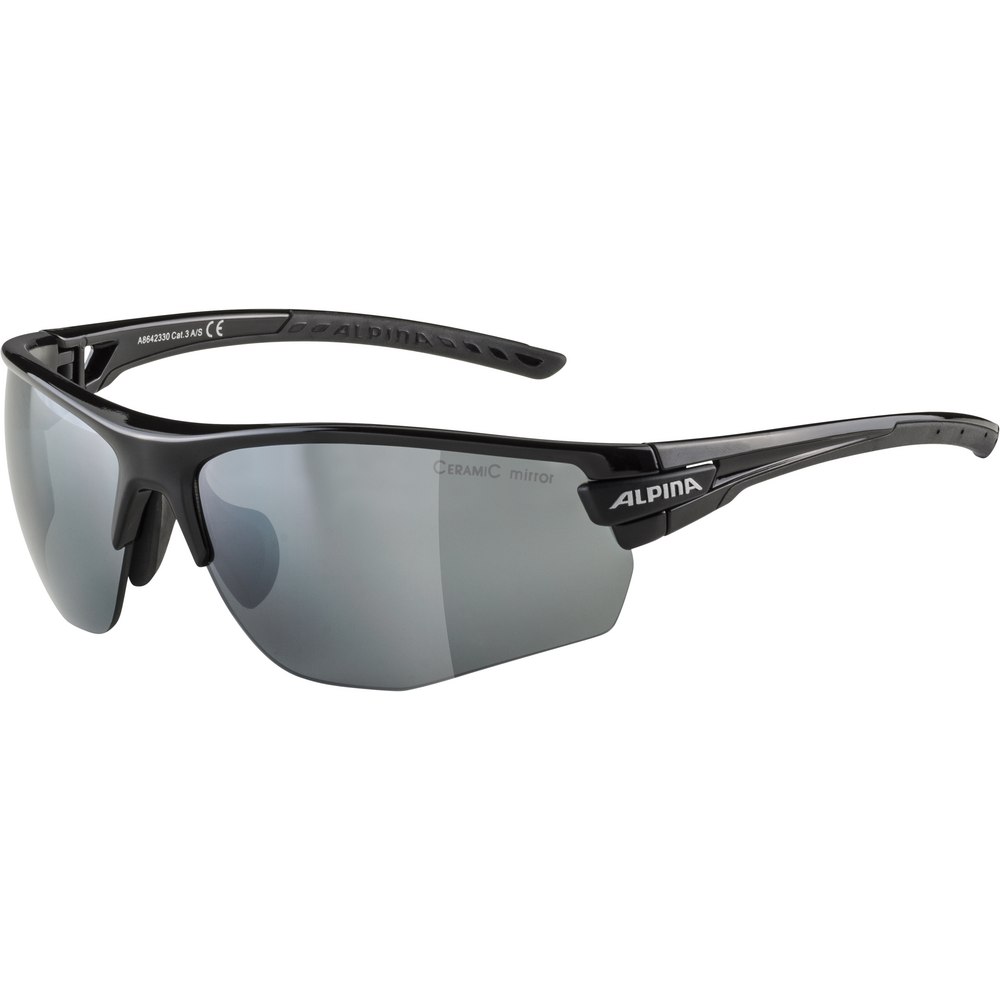 Alpina Tri-Scray 2.0 HR Glasses - black / Ceramic mirror black + mirror orange + clear