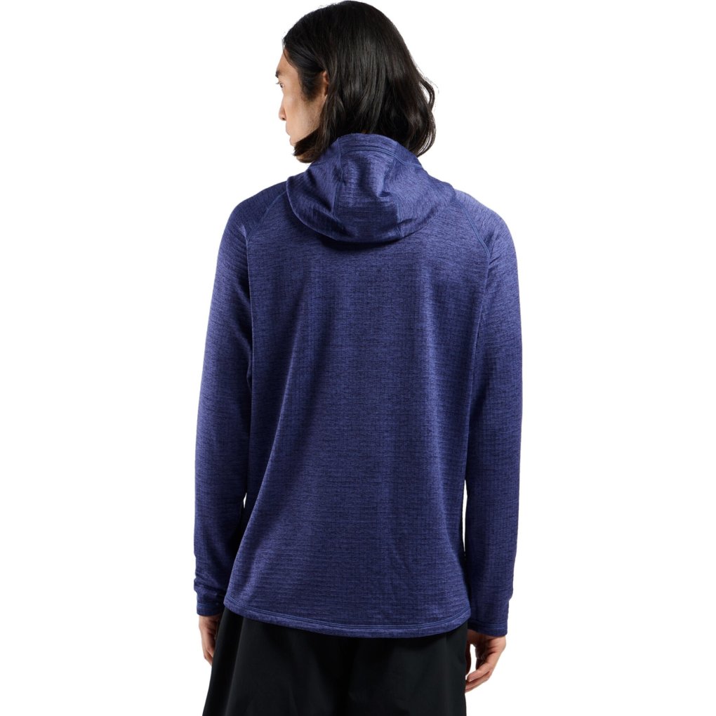 Odlo Tencia Mid Layer Hoody Jacket Men - skipper blue melange