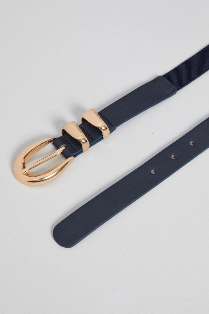 Belt with oval buckle - NIGHT BLUE