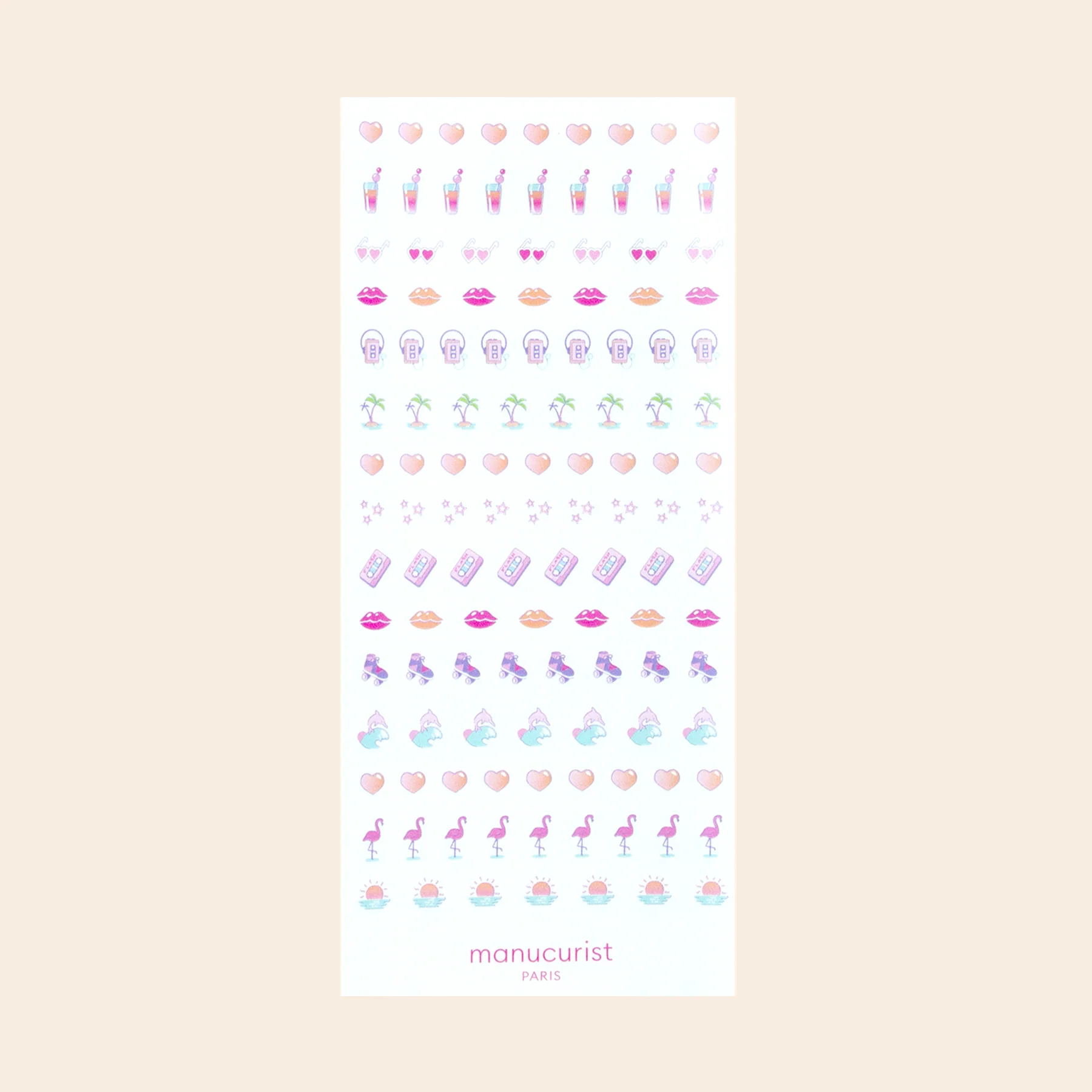 Stickers Nail Art Pink Addict