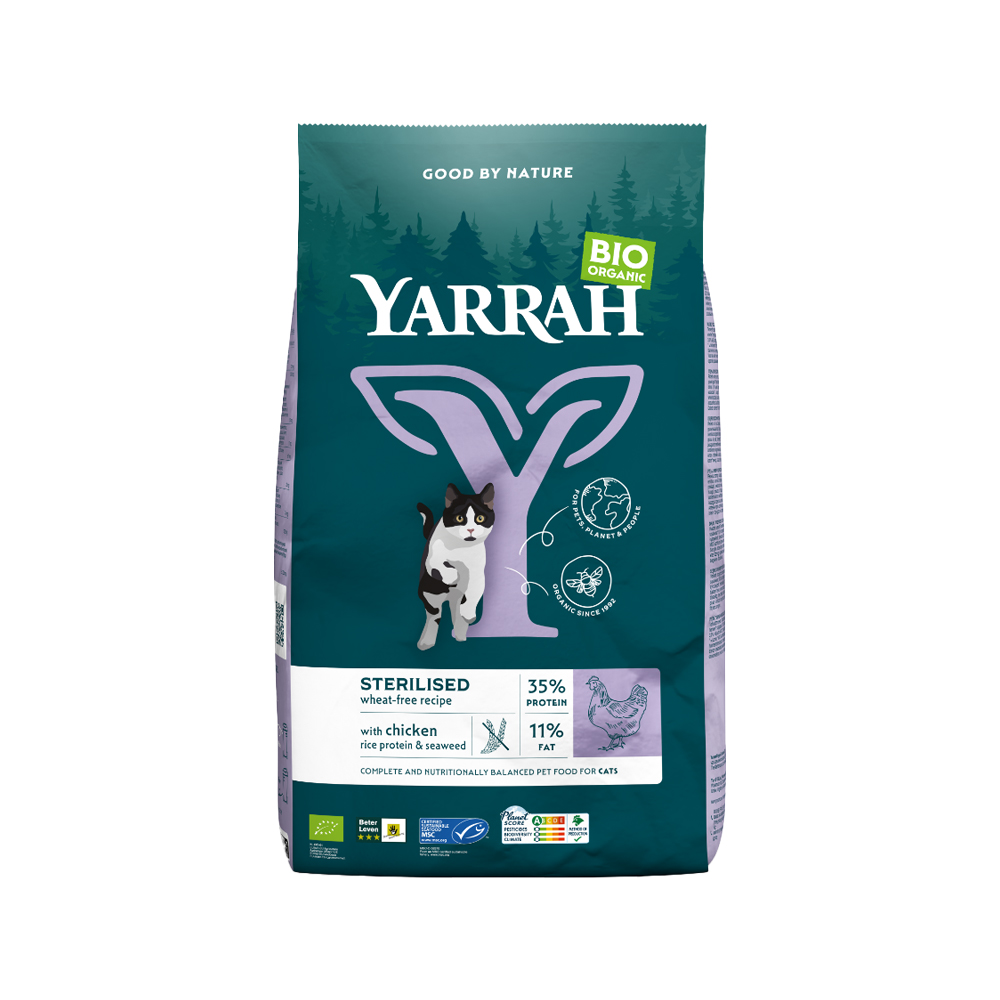 Yarrah - Dry Food Sterilised Cat Wheat-Free Organic - 2kg