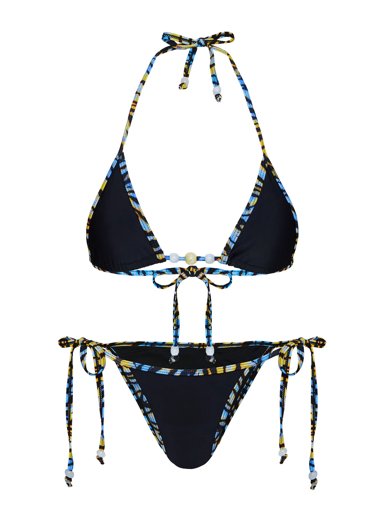 Beasley Tie Side Bikini Bottoms Black / Zebra