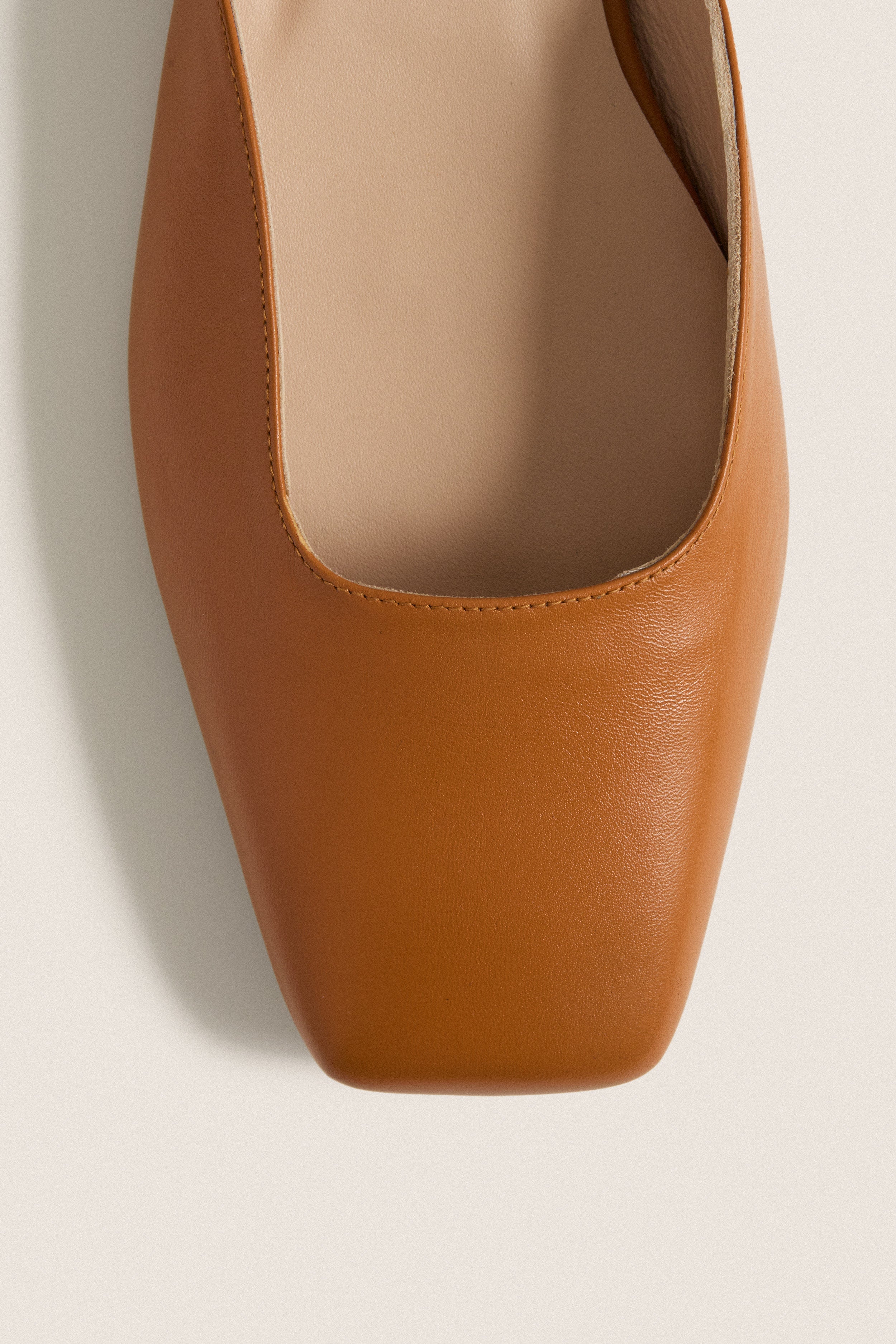 Cognac Leather Lillie Flats