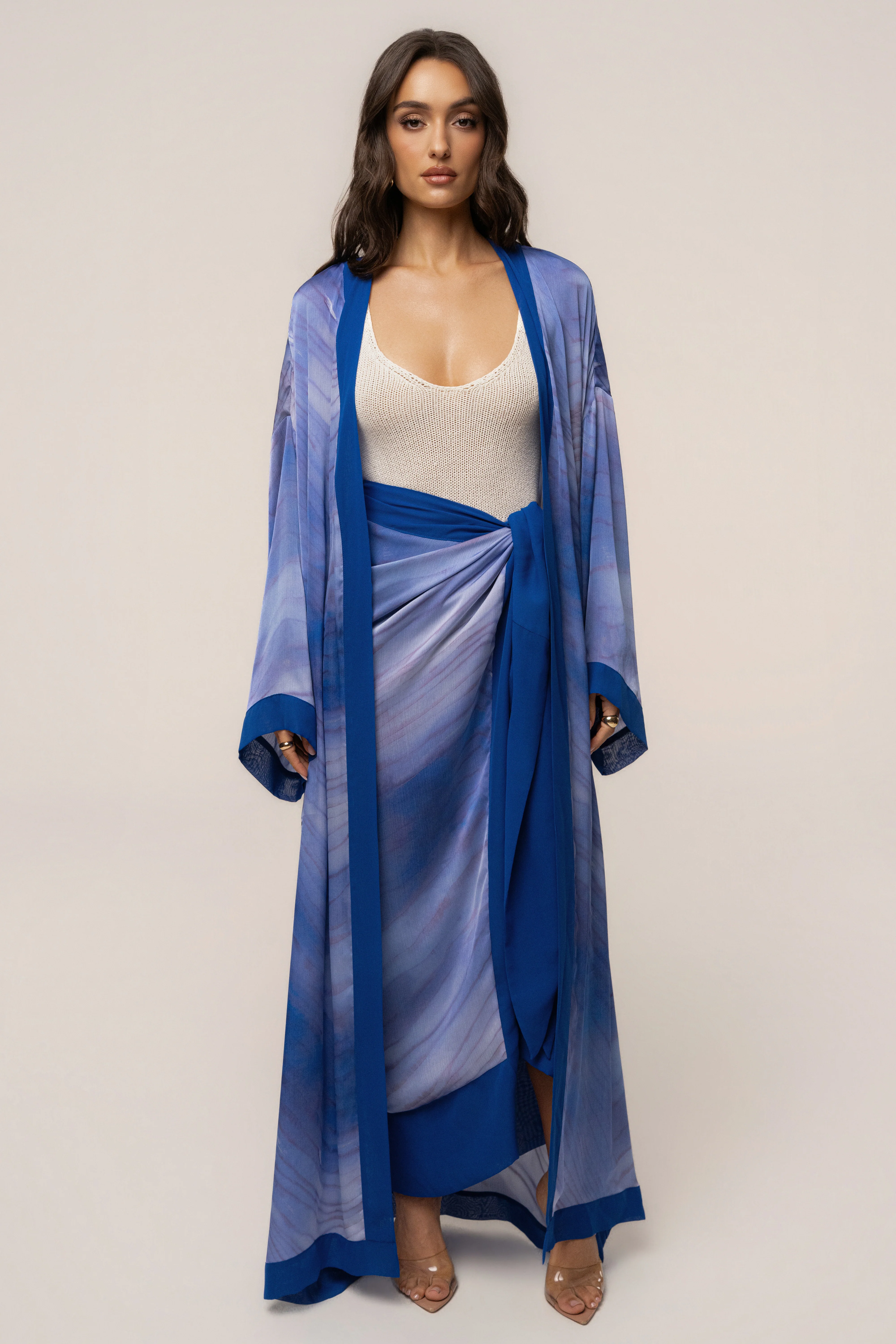 Blue Bahía Wrap Skirt