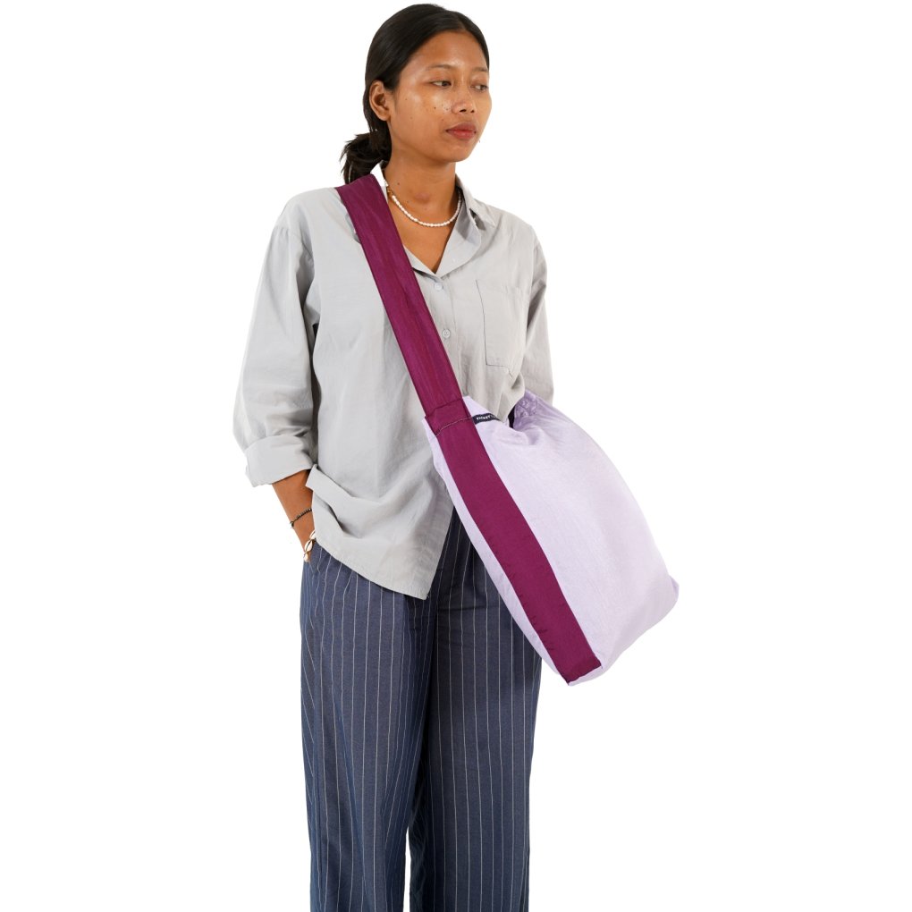 Ticket To The Moon Eco Bag - Medium 15L - Light Purple / Plum