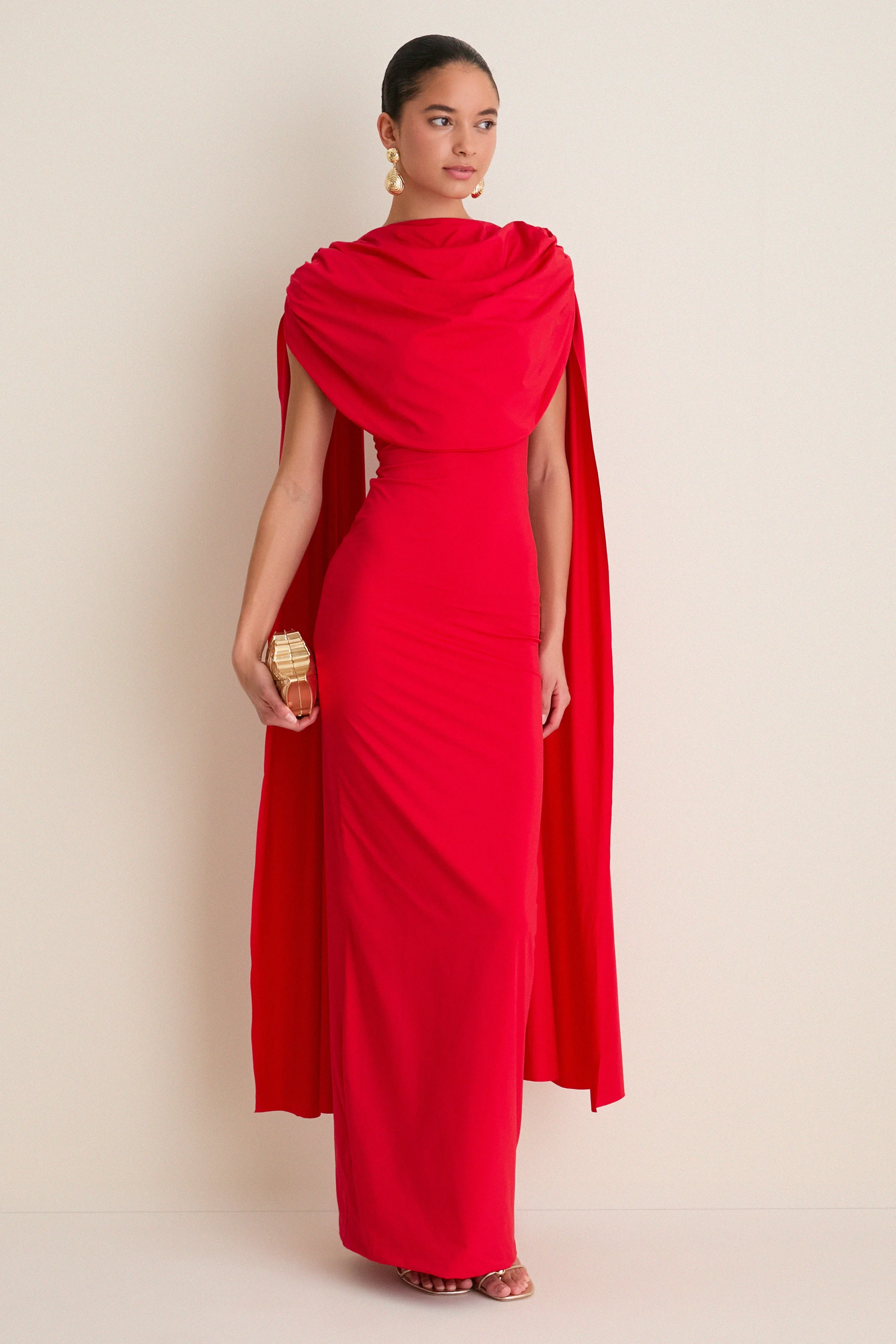 Exclusive Red Batista Maxi Dress