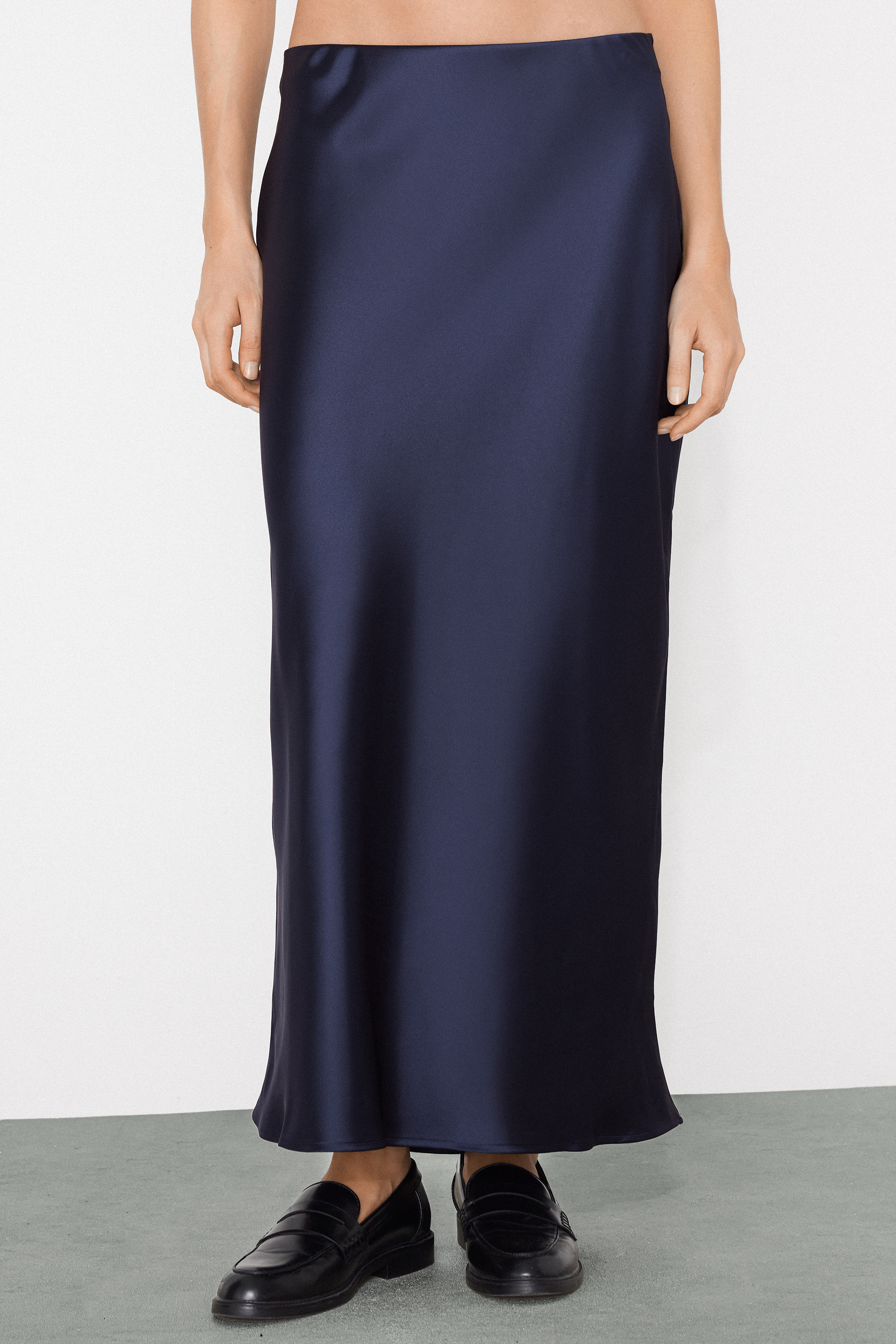 Satin Midi Skirt